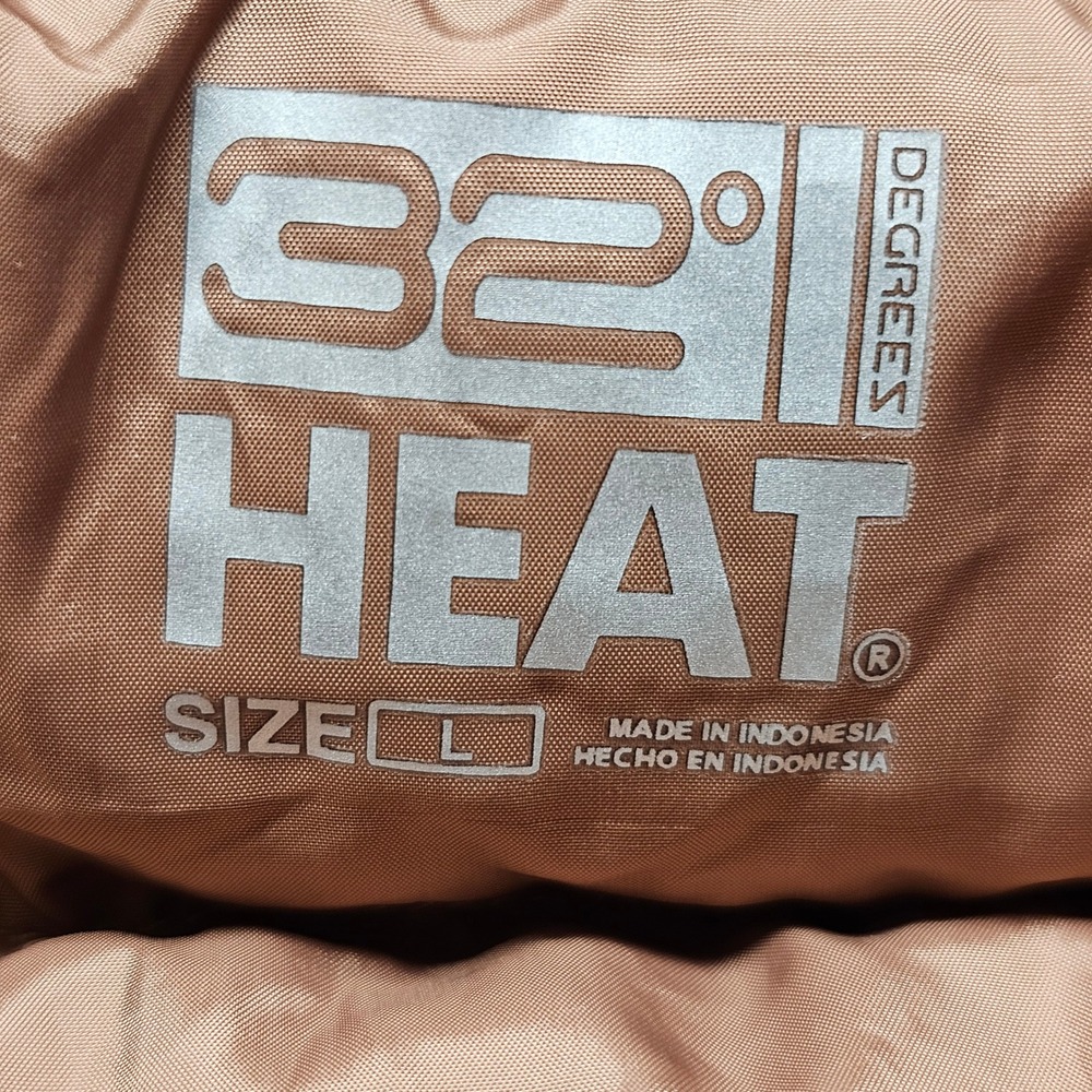 NWT 32 Degrees Heat Puffer Vest Women Size L Brown Lightweight Quilted Full Zip - Picture 9 of 12